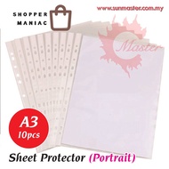 A3 11 Hole Sheet Protector (10pcs) | A3 Sheet Protector Refill (P)