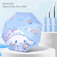 Cinnamoroll Umbrella Folding Automatic UV Protection Fibrella Small Umbrella For Kids Girls Student
