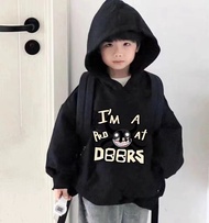 Door Roblox IHM A Pro เสื้อมีฮู้ดสำหรับเด็กลายการ์ตูน,เสื้อมีฮู้ดสำหรับเด็กผู้ชายและแจ็คเกตเด็กผู้หญ