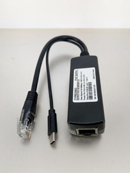 IPCAM TYPE-C POE分離器 5V 2.4A Gigabit USB Type C Active PoE Splitter 48V to 5V IEEE802.3af Power Over Ethernet for Raspberry Pi 4B
