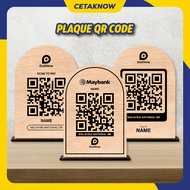 Plaque QR Code | QR DuitNow | Scan To Pay | Plaque Kayu | QR Payment Stand | QR Display | DuitNow St