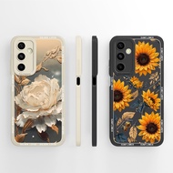 For Samsung Galaxy M34 M35 F34 5G Phone Case Fashion Flower Casing Pattern Soft Smooth Liquid Silico