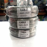 AWG CABLE TRANSPARENT CABLE 2X24 40 METERS