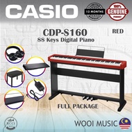Casio CDP-S160 RD 88 Keys Digital Piano Package - Red