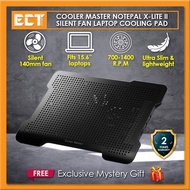 Cooler Master NotePal X-Lite II Silent 140mm Fan Ultra Slim 15.6" Laptop Cooling Pad with 2 USB Hubs