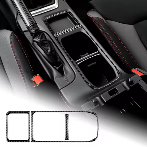 Soft Carbon Fiber Gear Shift Panel Sticker For Subaru WRX VB/WRX STI 2022 2023 2024 2025 2026 LHD RH