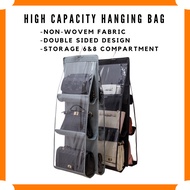 6 & 8 Pockets Bag Shoe Handbag Storage Wardrobe Cupboard Closet Hanger Tempat Simpanan Beg Almari