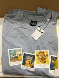 全新現貨 梵高比卡超 Tee Tshirt Pokemon x Van Gogh Pikachu T-Shirt Tee Exclusive Size Small