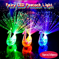 (IN STOCK)10pcs LED Lighting Peacock Kids Finger Ring Toys Fairy LED Lights Peacock led decoration light deepavali light dewali light 孔雀彩灯