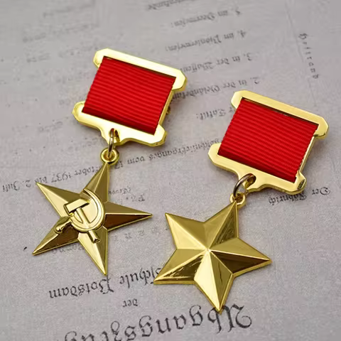 Copy 2PCS Set Hero of USSR and Socialist labor Hero Medal Order