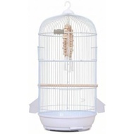 Fenteer Avian Enclosure Round Bird Cage Hanging Cage Parrot Cage Carbon Steel with Perch Dangling In