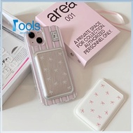 TOOLS 421STORE กันฝุ่นกันฝุ่น คลิปการ์ดแม่เหล็ก เครื่องหนังแท้ โบว์สำหรับผูก เคสโทรศัพท์โทรศัพท์ น่ารักน่ารักๆ ป้องกันลายนิ้วมือ กระเป๋าใส่บัตร สำหรับ IPhone 15 PRO MAX สำหรับ iPhone 15 PRO MAX