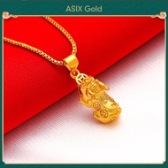 ASIX GOLD 3 in 1 ชุดทองแท้ปี่เซียะจี้คอทองจริงปี่เซียะสร้อยข้อมือปี่เซียะทองจริงแหวนปี่เซียะ ทอง 24K