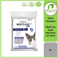 Claire Premium Multi Cat / Multicat Sand Bentonite Cat Litter ( Pasir Halus ) - 9L