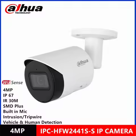 Dahua IPC-HFW2441S-S 4MP POE IR30M IP67 built in MIC SMD Plus vehicle & human detection Bullet WizSe