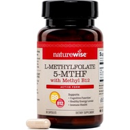 NatureWise L Methylfolate 15mg + B12 - L-Methylfolate 15mg + B12 Methylcobalamin 1000 mcg - Active 5