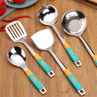 Stainless Steel Kitchen Utensil Set Wok Spatula/wok Spoon/colander/frying Spatula/rice Spoon waitime