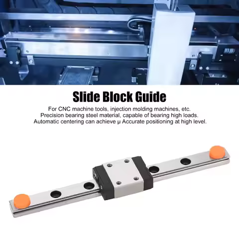 Linear Rail Bearing Steel Linear Motion Guideway MGN7C‑100‑1R with Carriage Block Linear Rail Slide 