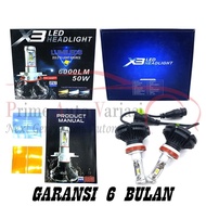 X3 H11 LED Car Headlights With ZES 2nd G Chipset