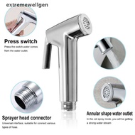 [extremewellgen] Chrome Bidet Spray Tap Hygienic Toilet  Shower Head Hose Bathroom Flushing