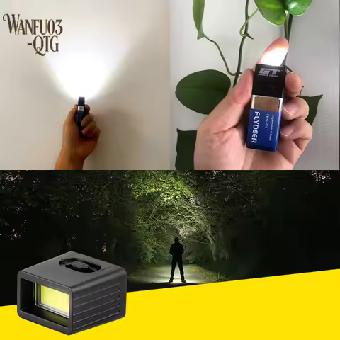 Hot Sale 9V Battery Flashlight 9V Mini LED Key Light 6F22 Battery COB Outdoor Lighting Work Light Ba