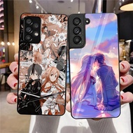 Sword Art Online 04 Tempered Glass Phone Case For Samsung Galaxy A10 A14 A16 A25 A35 A22 4G A32 A33 