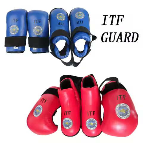 Taekwondo red/blue ITF hand Protector Footwear taekwondo For Adult Child Taekwondo ITF Gloves Foot G