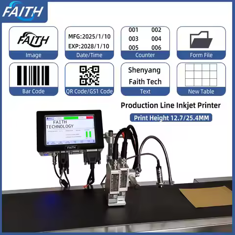 Faith KD210-E 12.7/25.4mm Online Printer Character Date QR Code marklife Inkjet Printers Expiry Date