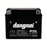 Bình acquy xe máy khô miễn bảo dưỡng Đồng Nai PTZ5L | 12V - 4Ah ắc quy xe máy honda 12v.