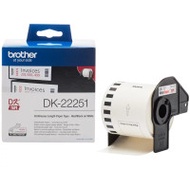 Brother DK22251 捲裝連續白色紙質標籤帶 - 62mm*15m | 白底黑字及白底紅字 | 香港行貨