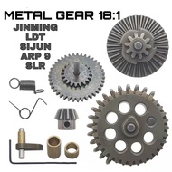 Metal Gear 18:1 For Jinming SLR LDT Kublai ARP 9 XYL HLF Gel Blaster
