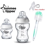 Tommee Tippee Closer to Nature Glass Bottle 150ml & 250ml with Brush and Soother 0-6m Set