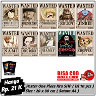 Poster dinding One Piece Kru Mugiwara Terbaru - Isi 10 Pcs / Poster dinding / Hiasan dinding kamar t