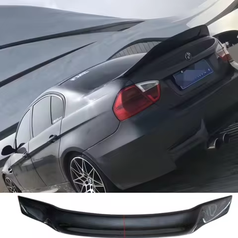 For 2005-2012 BMW 3 Series E90 4 DoorCar Trunk Spoiler Carbon Fiber FRP Rear Tail Wing Type R Access