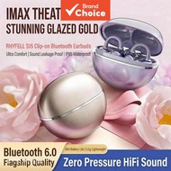 Rhyfell S15 Earphones Clips On Bluetooth 4 Colors Butterfly Earring 5.5g Lightweight Earbuds ACS 3D 