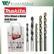 MAKITA 5Pcs Wood &amp; Metal Drill Bit Set D-30106 / wood drill bit / makita drill bit set / drill bit set