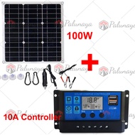 panel surya 100 wp murah / panel tenaga surya 1000 watt / panel surya / tenaga surya 1 paket lengkap