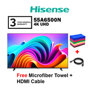 Hisense 55" 4K Android UHD Google TV 55A6500N A6500N Series Replace 55A6500K Television (Free Microf