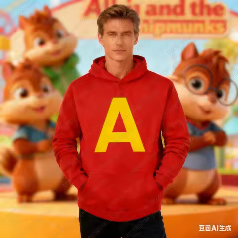 Spring_Autumn New Alvin and The Chipmunks Fashion Neutral Casual Sportswear Men's Hoodie Halloween C