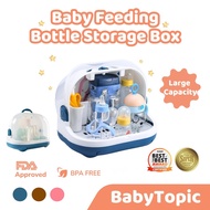 Baby Feeding Bottle Storage Box Container Dustproof Tableware Cupboards Container Bottle Drying Rack