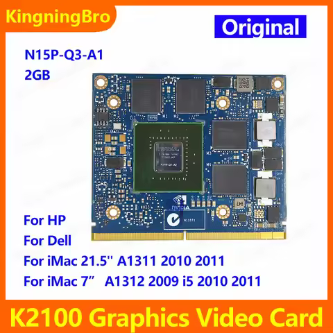 Quadro K2100M K2100 2GB DDR5 VGA Video Card For iMac Upgrade Graphic Card N15P-Q3-A1 A1311 2010 2011