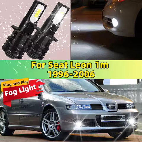 2X LED Car Light Front Bulb Fog Lamp 20000LM Ultra Bright Anti-Glare For Seat Leon 1m 1996-2006 2000