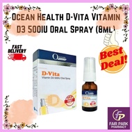 FPpharmacy D-Vita Vitamin D3 500IU Oral Spray 8ml. Expiry date: 11/2026