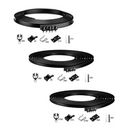 [yiodusi] Quiet Glides Curtain Track Set RV Curtain Spacer with Mounting Hooks and Rollers
