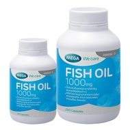 Mega น้ำมันปลา Mega We Care Fish Oil เมก้า วีแคร์ ฟิช ออยล์ 1000 มก. ขนาด 200 แคปซูล