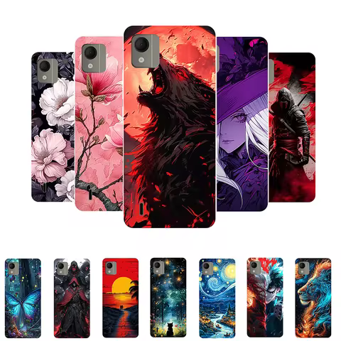For Nokia C110 Case Flowers Wolf Soft Silicone Phone Cover for Nokia C110 C 110 Coque NokiaC110 Shoc