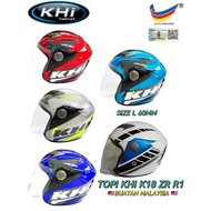 TOPI KHI K18 ZR R1 HELMET SIRIM RED/GREY/BLUE/GREEN/WHITE SIZE L 60MCM BUATAN MALAYSIA 🇲🇾