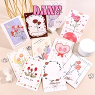 DANY (CARD 02) COMBO OF 10 FLOWER PRINTED CARDS IN SIMPLE CLASSIC STYLE RECORDED WISHING, THANK YOU 