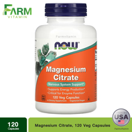 NOW Foods Magnesium Citrate 120 Veg Capsules