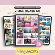 ⚡️INSTANT⚡️Vision Board Kit 2025 | Printable Vision Board with Inspiring Images, Affirmations & Law 